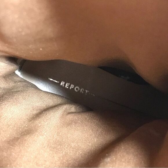 REPORT Tariq Vegan Suede Leather Slouch Boot High Block Heel Brown Size 8 - Picture 9 of 13